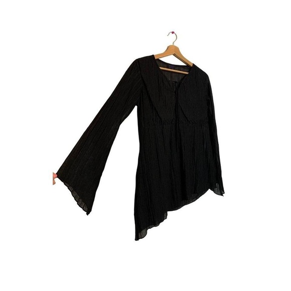 Black goth fairy coquette long sleeve - Picture 4 of 5